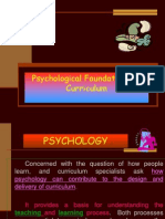 Psychological Foundations of Curriculum-Dr. D