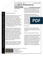 Rectal & Large Intestinal Atresia/Stenosis: Minnesota Department of Health Fact Sheet November 2005