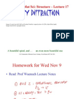 X-Ray Diffraction: 3.012 Fund of Mat Sci: Structure - Lecture 17