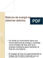 Balance de Exergía en Sistemas Abiertos