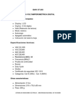 Pinza Voltamperometrica Digital - BAW UT203