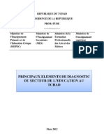 PRINCIPAUX ELEMENTS DE DIAGNOSTIC DU SECTEUR DE L'EDUCATION AU TCHAD (Mars 2012)