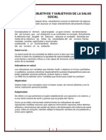 Indicadores Objetivos y Subjetivos de La Salud Social