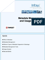 Metadata Management and Usage Analysis