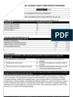 5p5z0065 Agency Life Student Short Form Profile Proforma