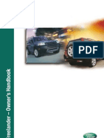 Freelander Owner Handbook Suppliment (2002)