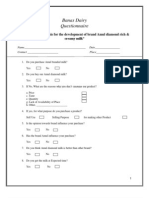 Banas Dairy Questionnaire: "Comparative Analysis For The Development of Brand Amul Diamond Rich & Creamy Milk"