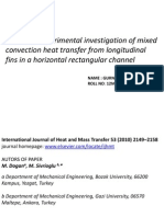 Exprimental Investigation On Rectangular Fin Array