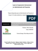 Evaluacion de Plan de Responsabilidad Social - Maderacre