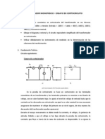 (Informe Nº4) Transformador Monofásico - Ensayo en Cortocircuito