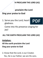 All The Earth Proclaim The Lord (A2)