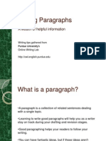 The Writing Process-Paragraphs