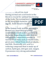 Normal Levels of Uric Acid and GOUT