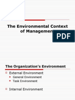 The Environmental Context of Management