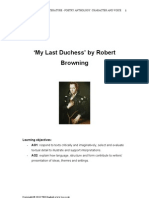 My Last Duchess Booklet