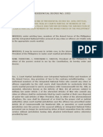 PD 1952 - Amending Sec. 1 of PD 1850 On Court Martial Jurisdiction Over PNP, AFP Etc..