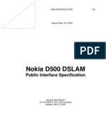 Nokia D500 DSLAM PublicInterfaceSpecification