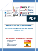 Dissertation Proposal Credit Rating Agencies