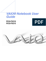 VAIO® Notebook User Guide: PCG-FX210 PCG-FX215