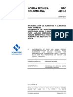 NTC 4491-3 Preparación de Muestras. P3 Reglas para Muestras de Pescado (Resumen) PDF