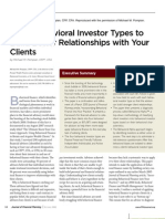 Using Behavioral Investor Types