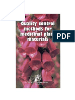 Quality Control Methods For Medicinal Plant Materials