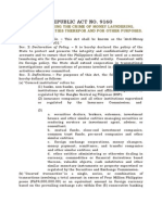 RA 9160-Anti-Money Laundering Act of 2001