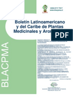 Boletín Latinoamericano y Del Caribe de Plantas Medicinales y Aromáticas