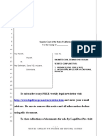 Sample California Complaint For Nuisance and Intentional Infliction of Emotional Distress