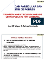 Valorizacion y Liquidacion Obras Publicas Por Contrata