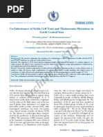 Co-Inheritance of Sickle Cell Trait and Thalassemia Mutations in South Central Iran