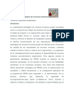 Planificación Estratégica de Recursos Humanos para El Socio Drama de Manuela