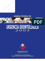 Norma Técnica de Urgencia Odontologica