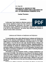 Soteriological Issues in The 1999 Lutheran-Catholic Joint Declaration On Justification: An Orthodox Perspective