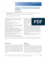 Structural Changes in Endometrial Basal Glands During Menstruation