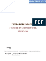 PROGRAMACIÓN - OPOSICIONES Ingreso Cuerpos Docentes Secundaria ESO y Bachillerato Junio 09 CATALUÑA