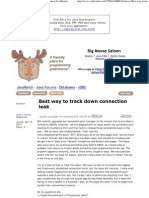 Best Way To Track Down Connection Leak (JDBC Forum at JavaRanch)