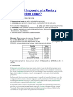 Qué Es El Impuesto A La Renta y Quienes Deben Pagar