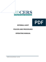 Internal Audit Policies and Procedures Operating Manual