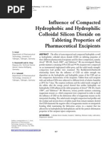 Influence of Compacted Hydrophobic and Hydrophilic Colloidal Silicon Dioxide On Tableting Properties of Pharmaceutical Excipients