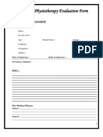 Neurological Physiotherapy Evaluation Form