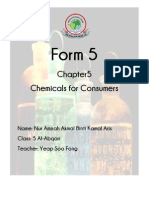 Chemistry Folio Form 5 Chapter 5 Chemicals For Consumers