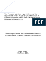 American Football in The UK - Dissertation