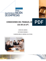 Condiciones de Trabajo Arts.56 Al 131 LFT