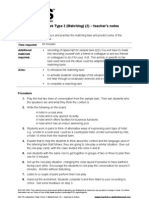 IELTS Listening Task 2 Matching