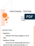 Hypothesis Testing