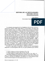 Carlos Barros - Historia de Las Mentalidades. Historia Social