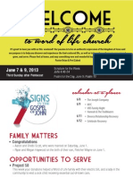 Church Bulletin For June 7 & 9, 2013