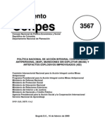 Documento Conpes 3567. Acción Integral Contra Minas Antipersonal