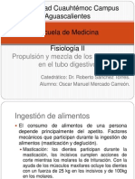 Propulsión y Mezcla de Los Alimentos en El Aparato Digestivo